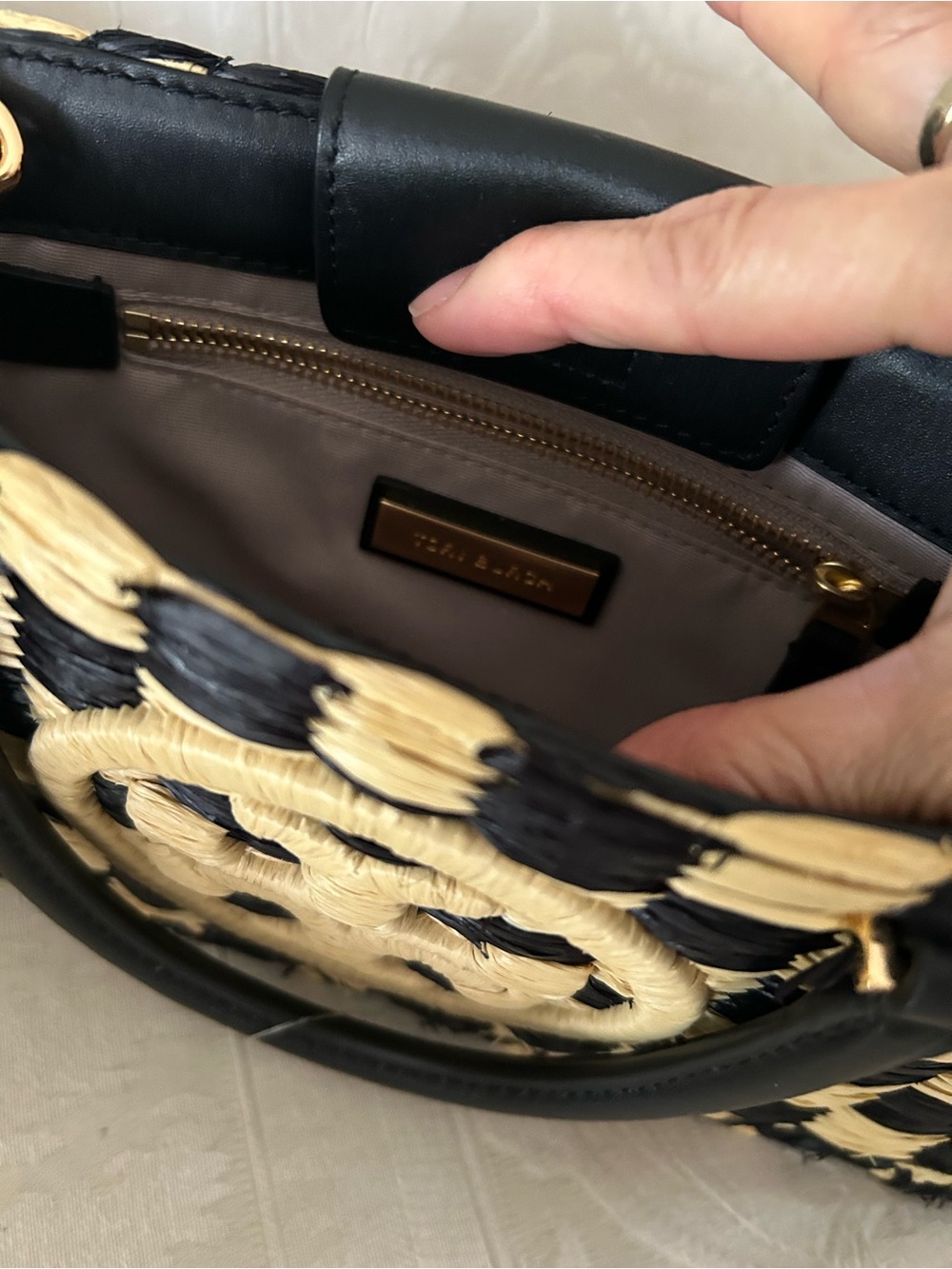 So unique! Tory Burch ELLA HAND-CROCHETED EAST-WEST TOTE - Picture 9 of 12